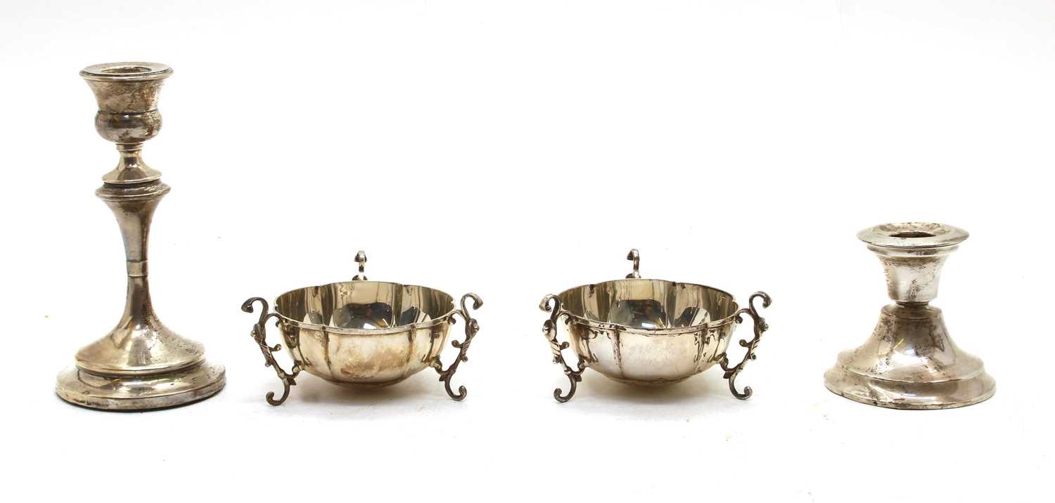 A pair of silver twin handled bon-bon dishes, - Image 2 of 2