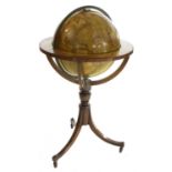 A George III floor-standing terrestrial globe by Thomas Harris & Son