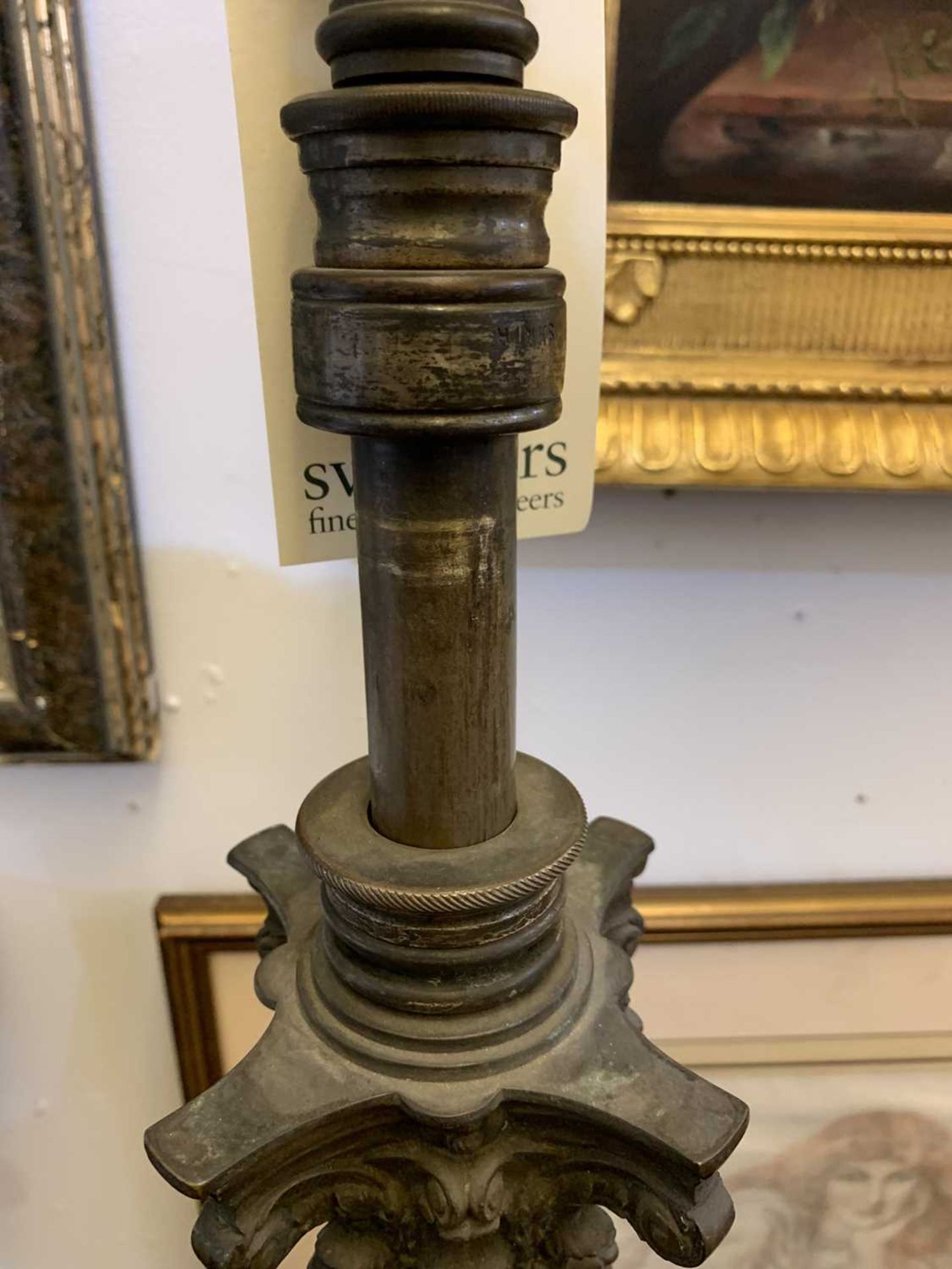 A near pair of brass Corinthian column standard lamps, - Image 26 of 34