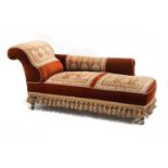 A late Victorian chaise longue by Howard & Sons