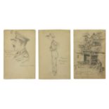 A small collection of First World War pencil drawings