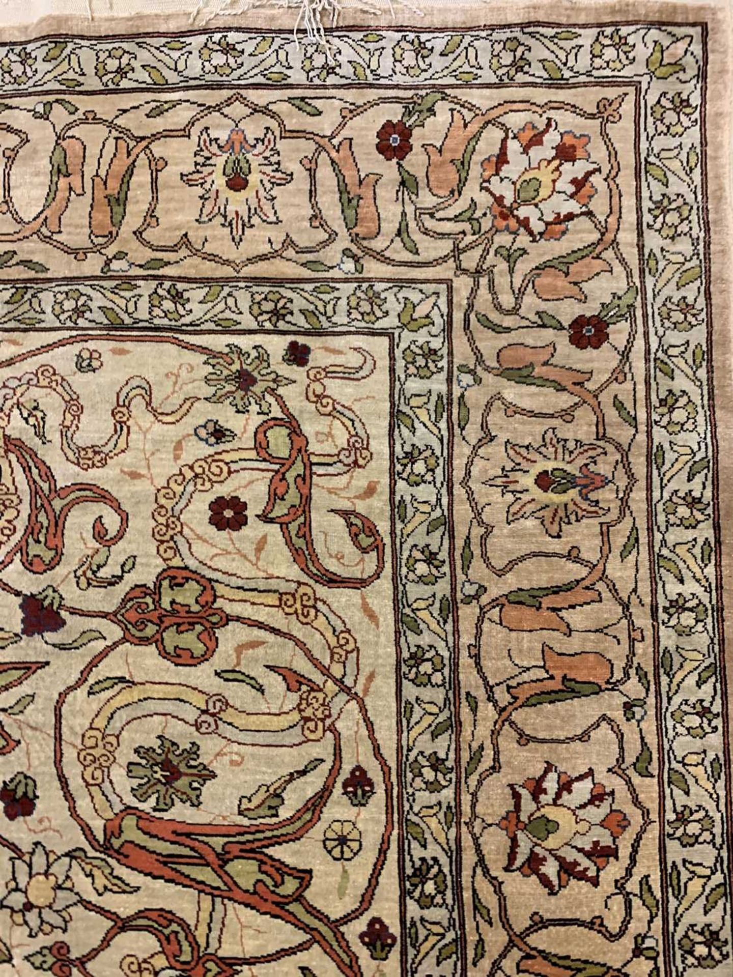 A Turkish silk Hereke rug, - Image 5 of 17
