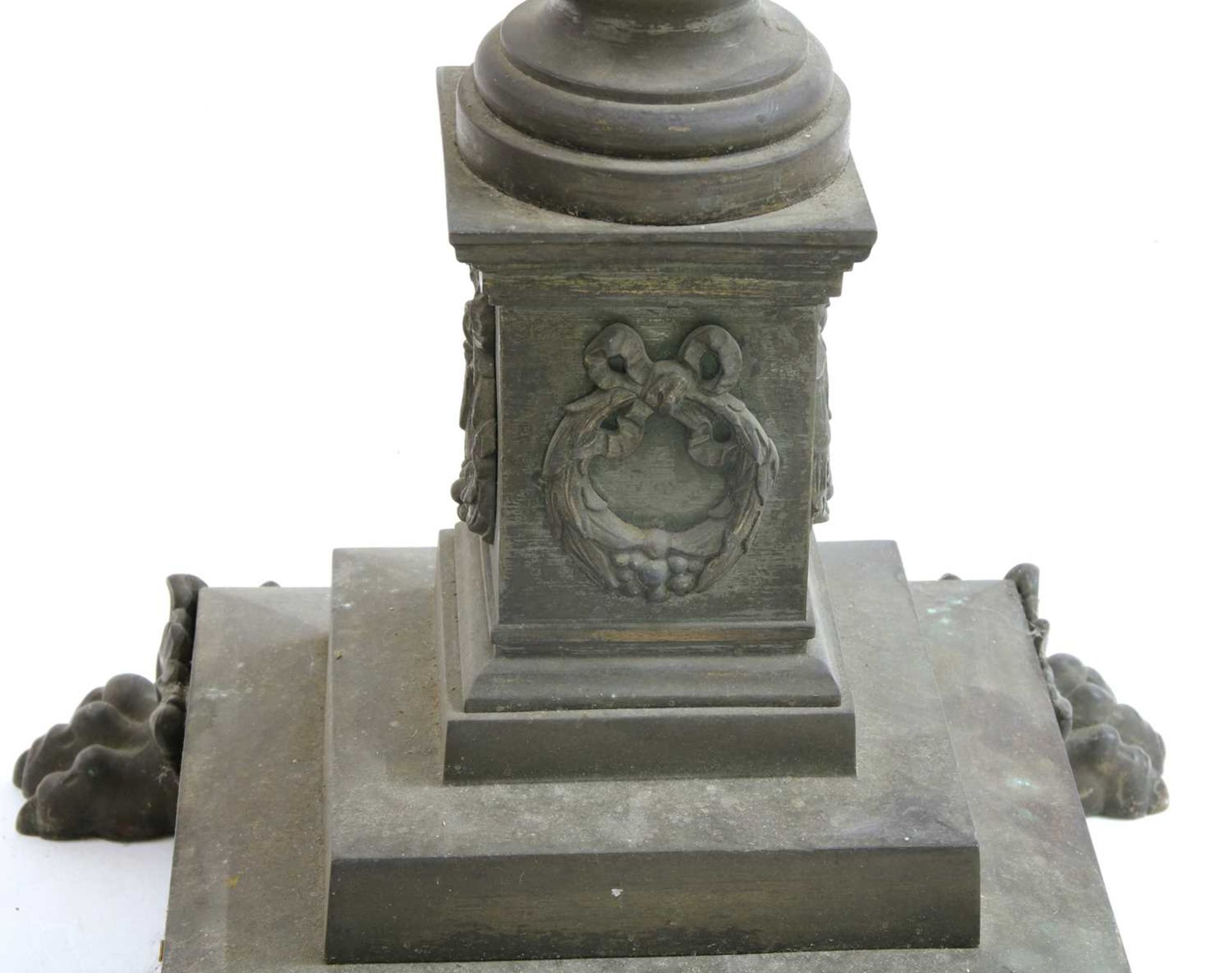 A near pair of brass Corinthian column standard lamps, - Image 3 of 34