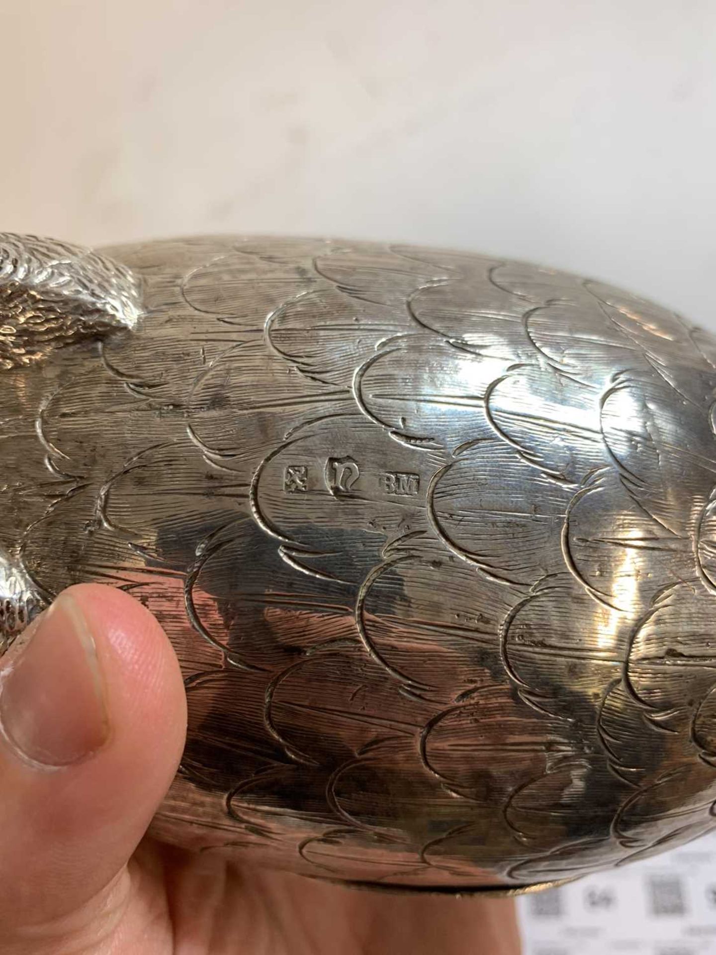 A large silver model of a partridge, - Bild 13 aus 17