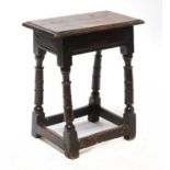 An oak joint stool,