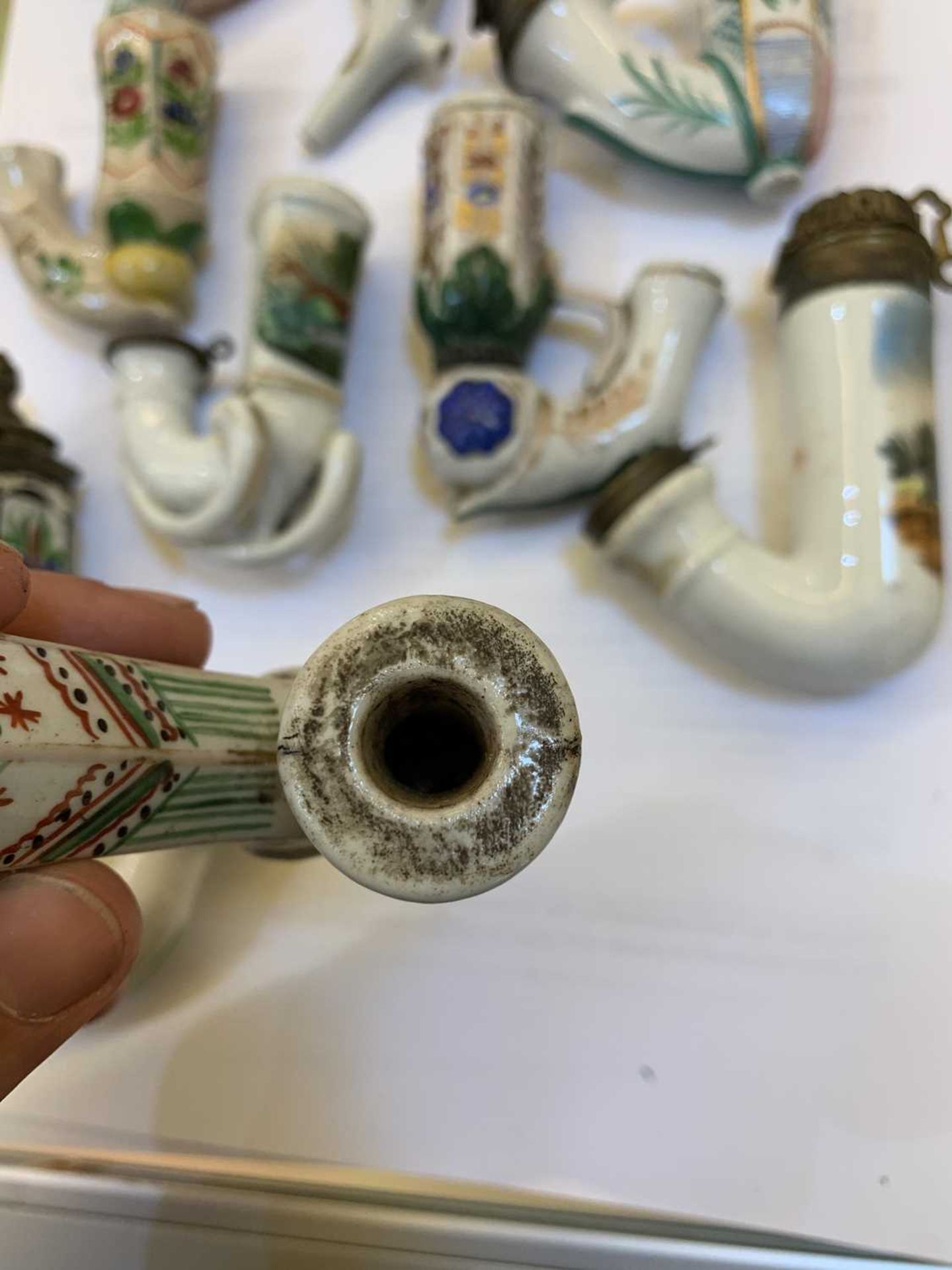 Twenty German porcelain pipe bowls, - Image 22 of 46