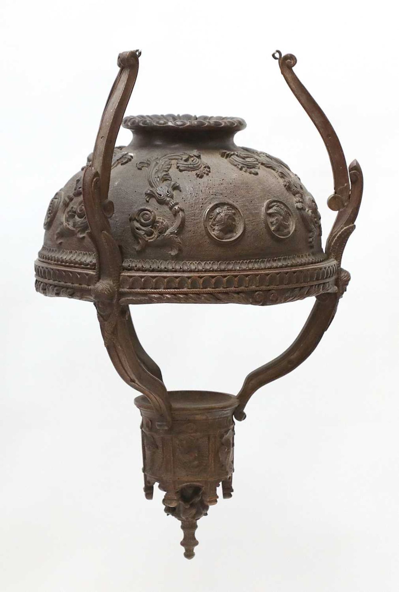 A carved wooden hanging lantern, - Image 2 of 2