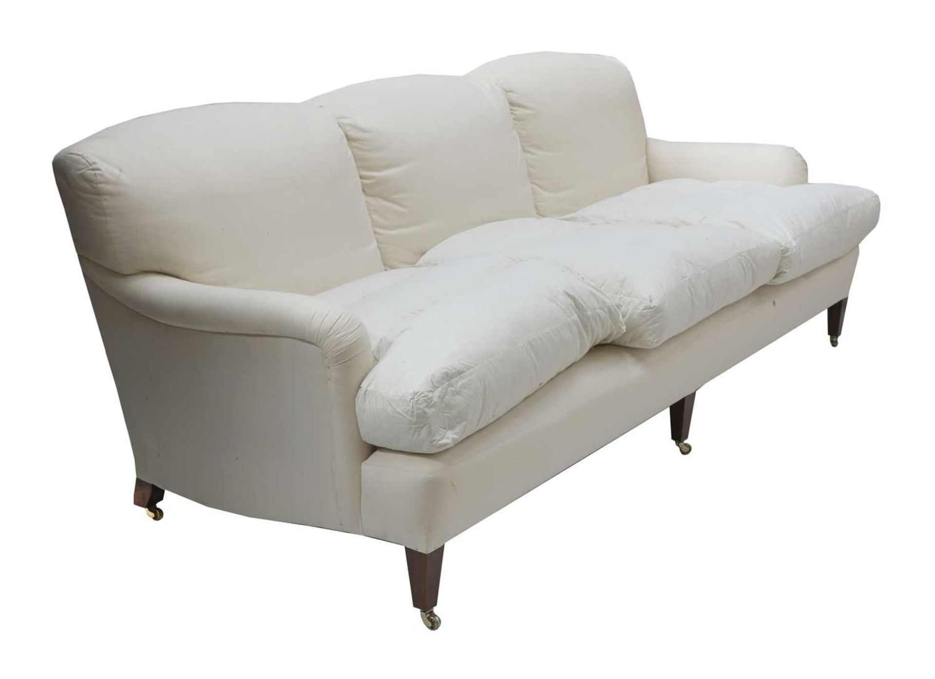 A pair of three seater sofas, - Image 6 of 7