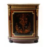 A French Napoleon III standing corner cabinet,