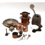 A collection of antique kitchenwares,