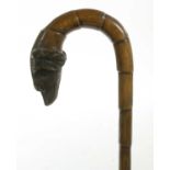 A Swaine & Adeney spaniel-type walking stick,