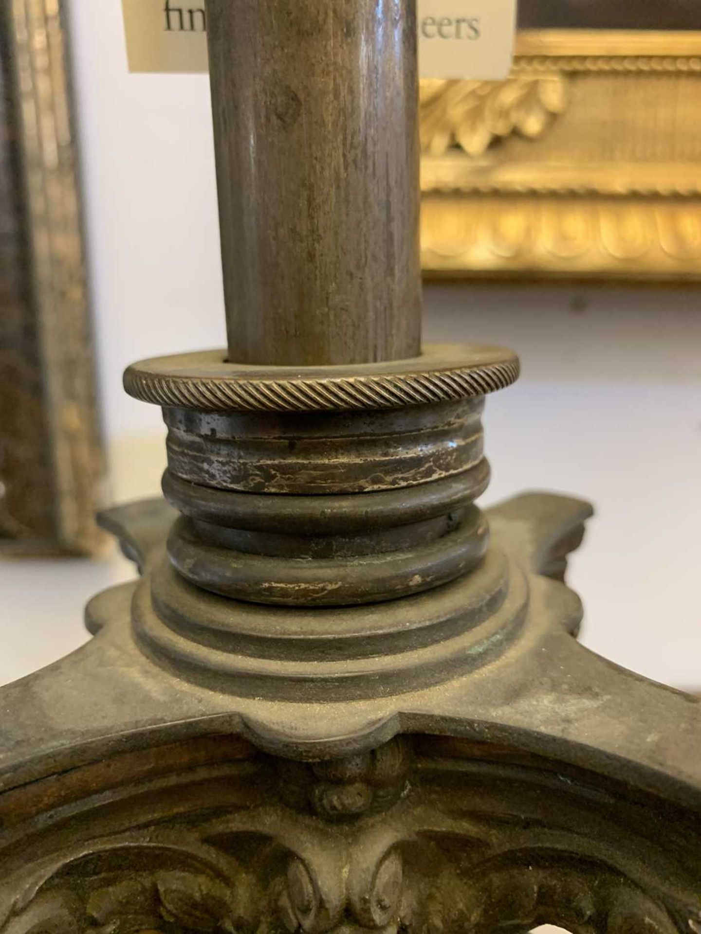 A near pair of brass Corinthian column standard lamps, - Image 25 of 34