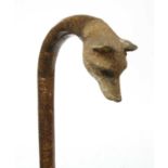 A Swaine & Adeney fox head walking stick,