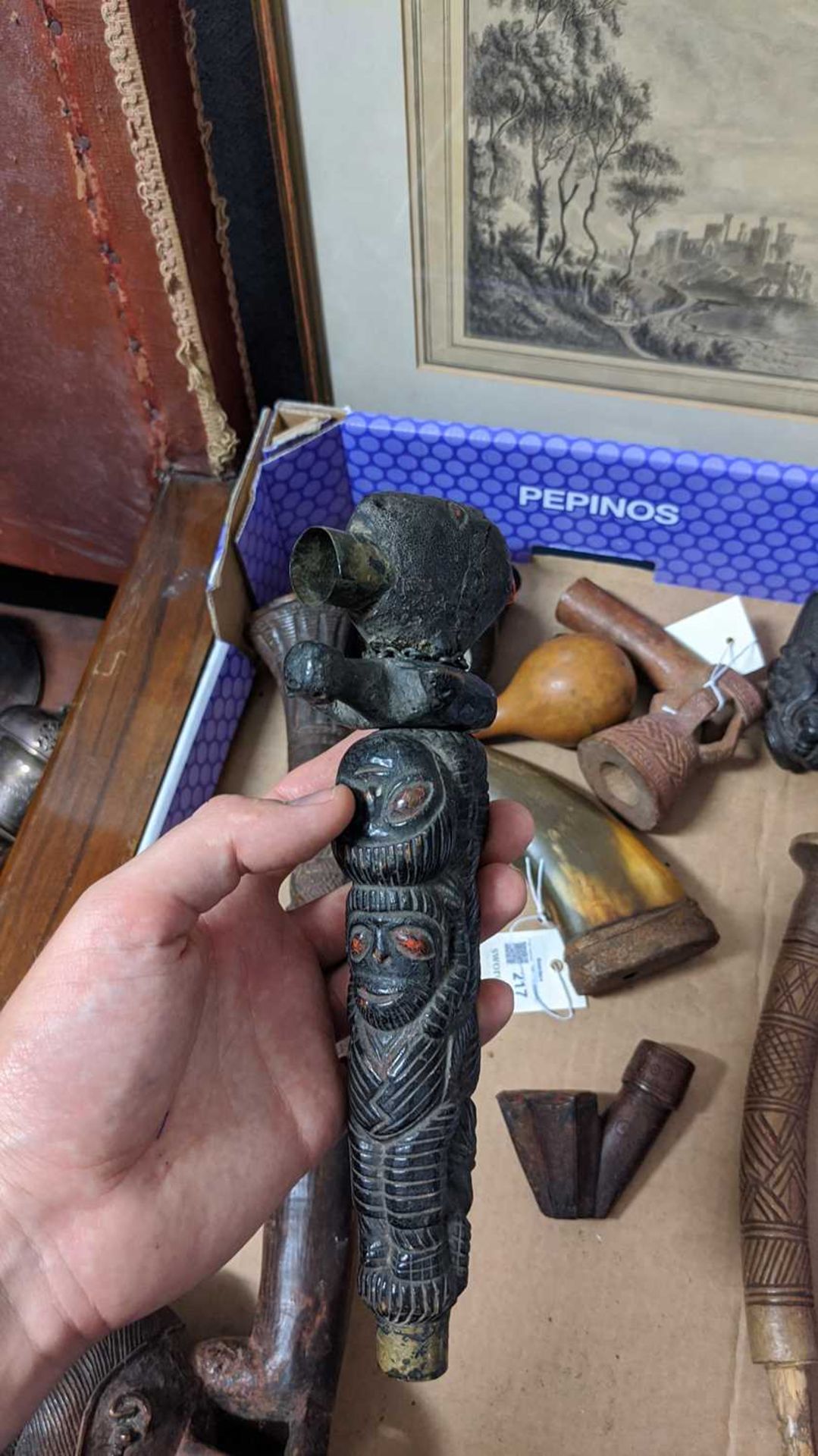 Six African pipes, - Bild 4 aus 19