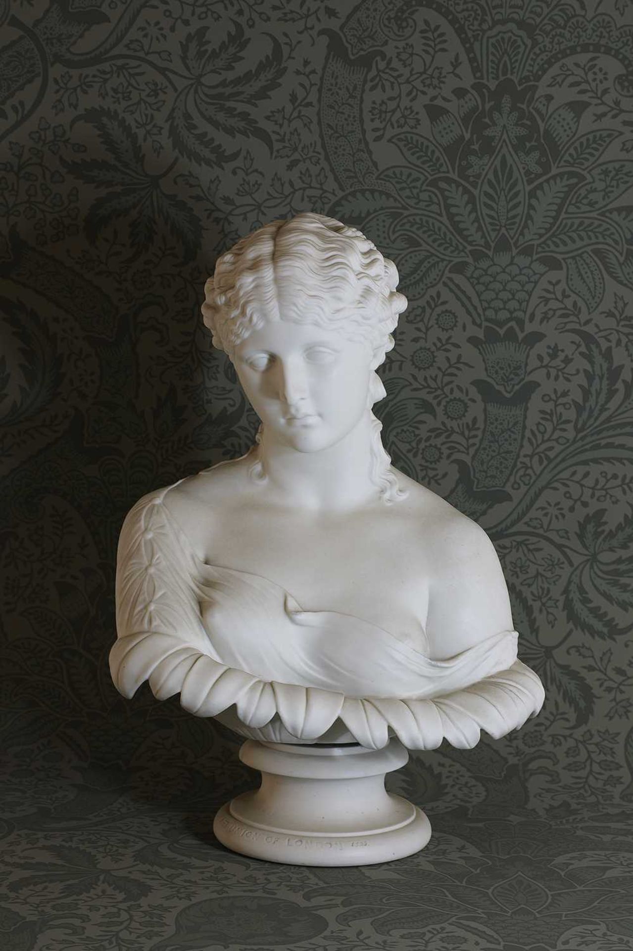 A Copeland Parian bust after the antique,