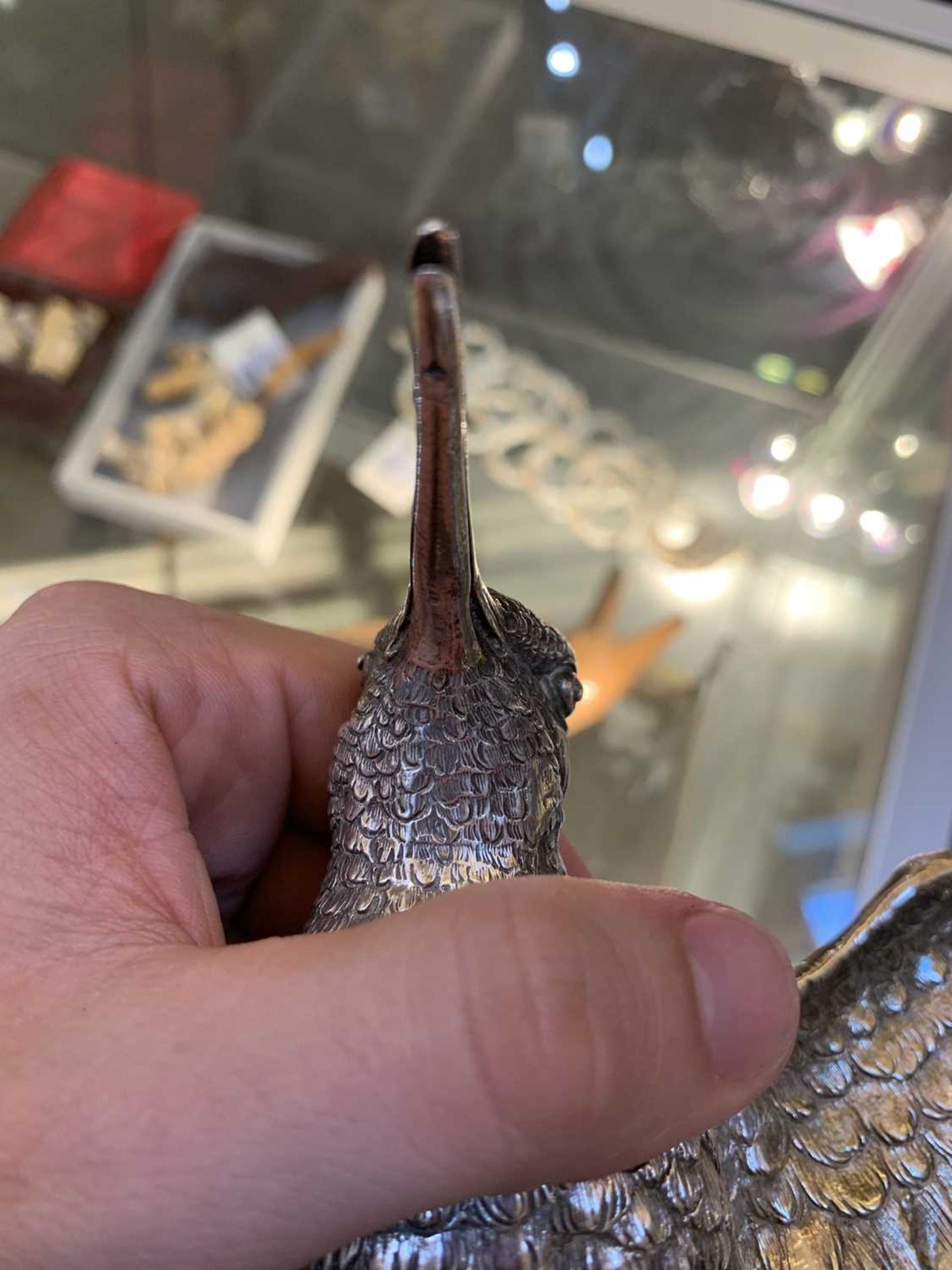 A large Continental silver model of a cock pheasant, - Image 10 of 15