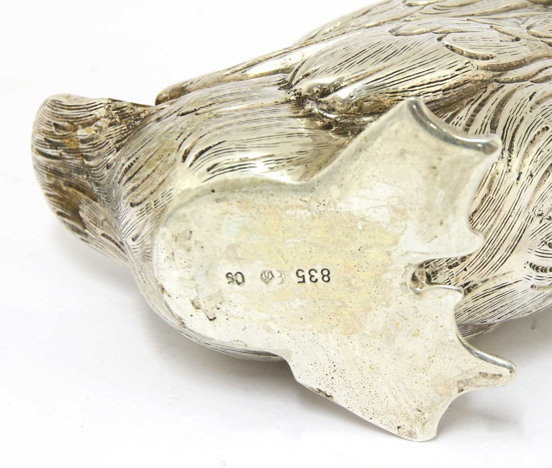 A Continental silver model of an Indian runner duck, - Bild 3 aus 3