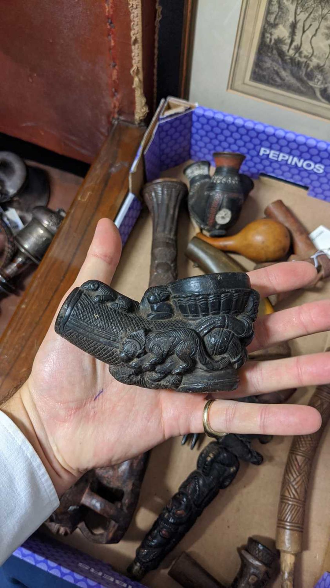 Six African pipes, - Bild 10 aus 19