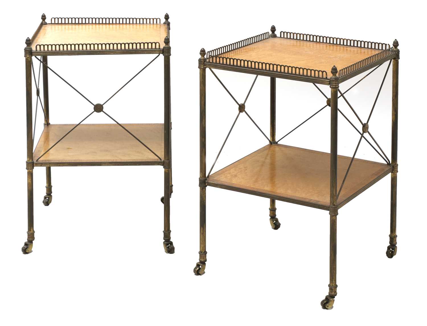 A pair of Regency-style side tables,