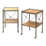 A pair of Regency-style side tables,