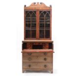 A George IV secretaire bookcase,