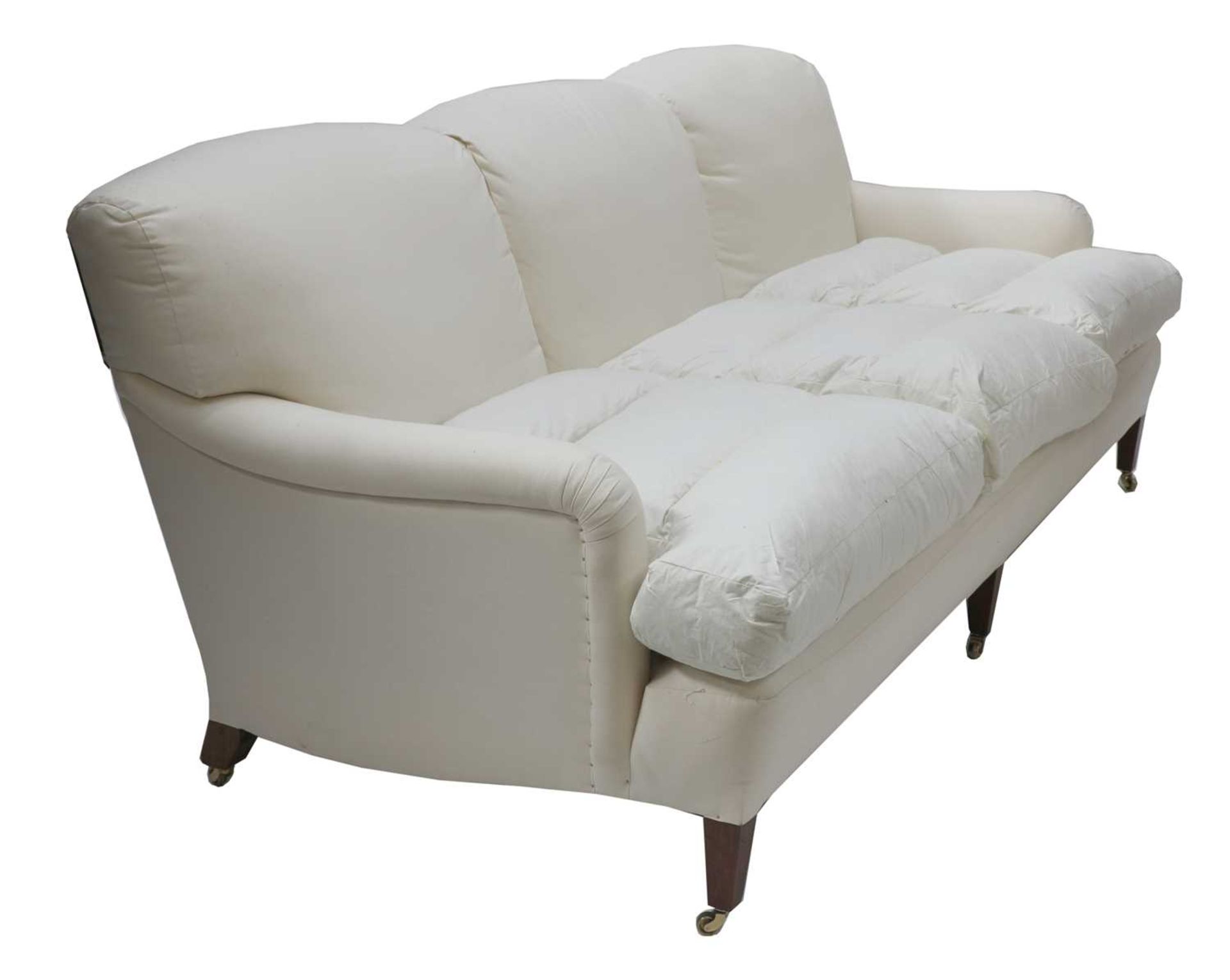 A pair of three seater sofas, - Image 4 of 7