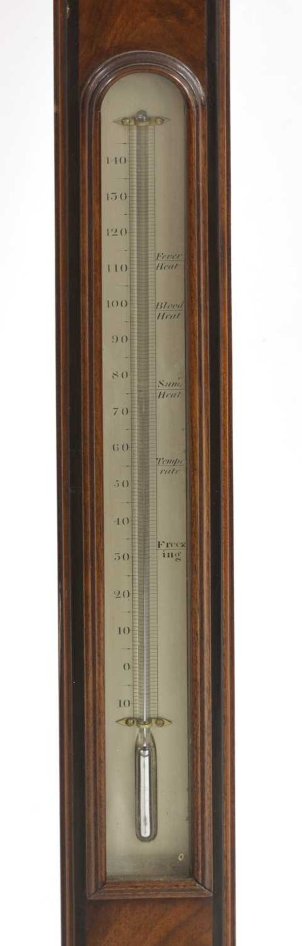 A George III mahogany stick barometer, - Bild 3 aus 4