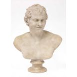 An Italian carved marble bust,