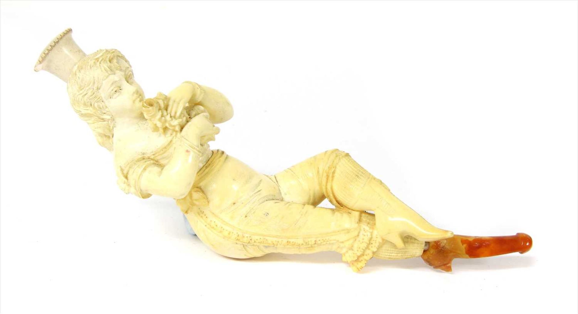 An erotic meerschaum combined cheroot holder and pipe, - Image 3 of 3