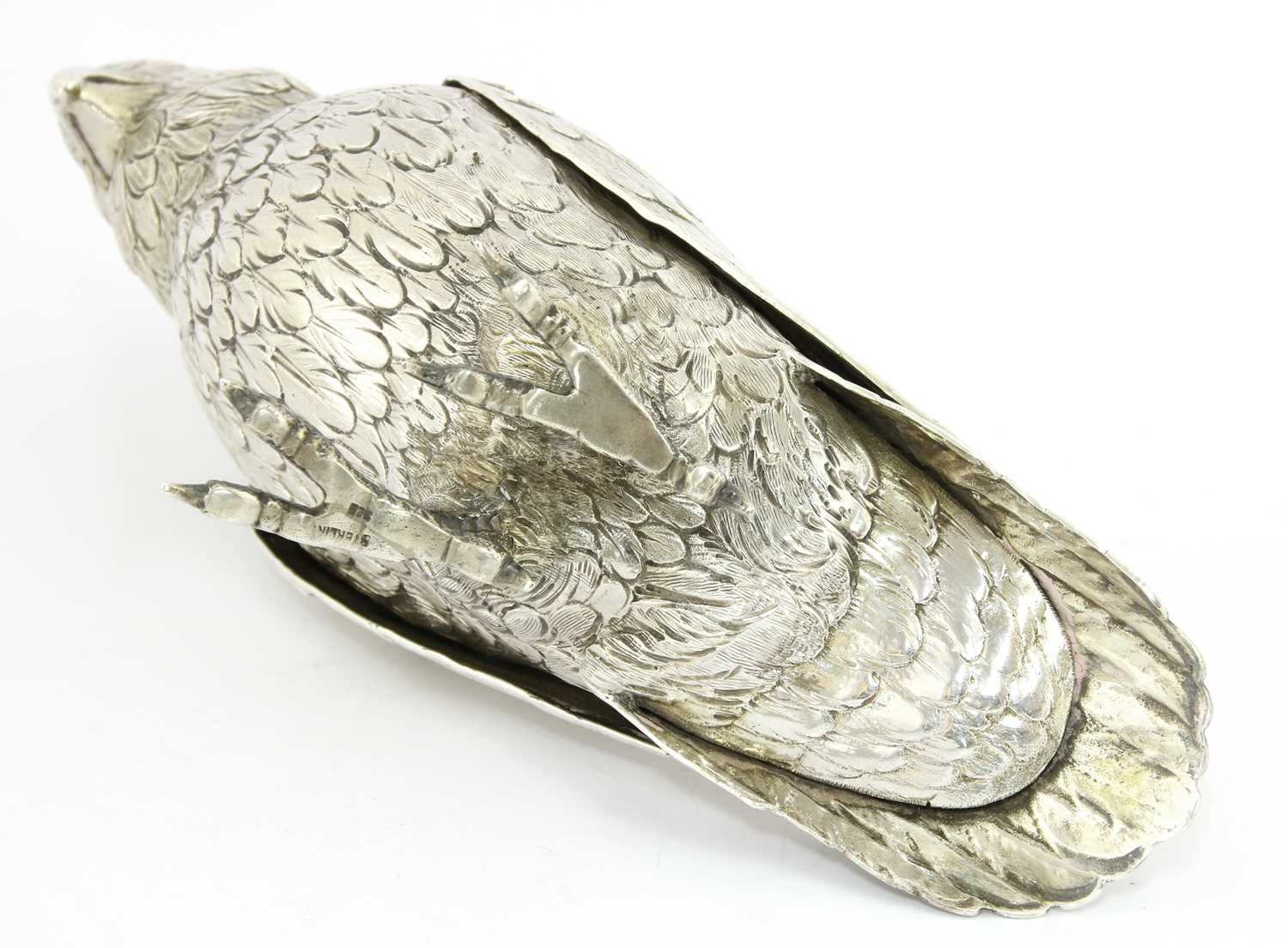 A Continental silver model of a cockatoo, - Image 2 of 4