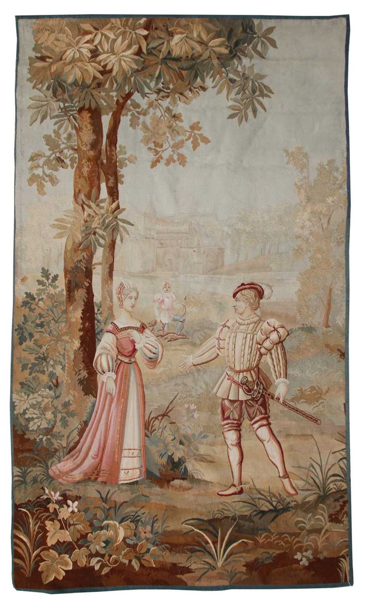 A Continental rectangular tapestry panel,