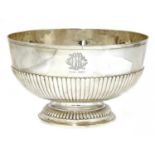 A Victorian silver rose bowl,
