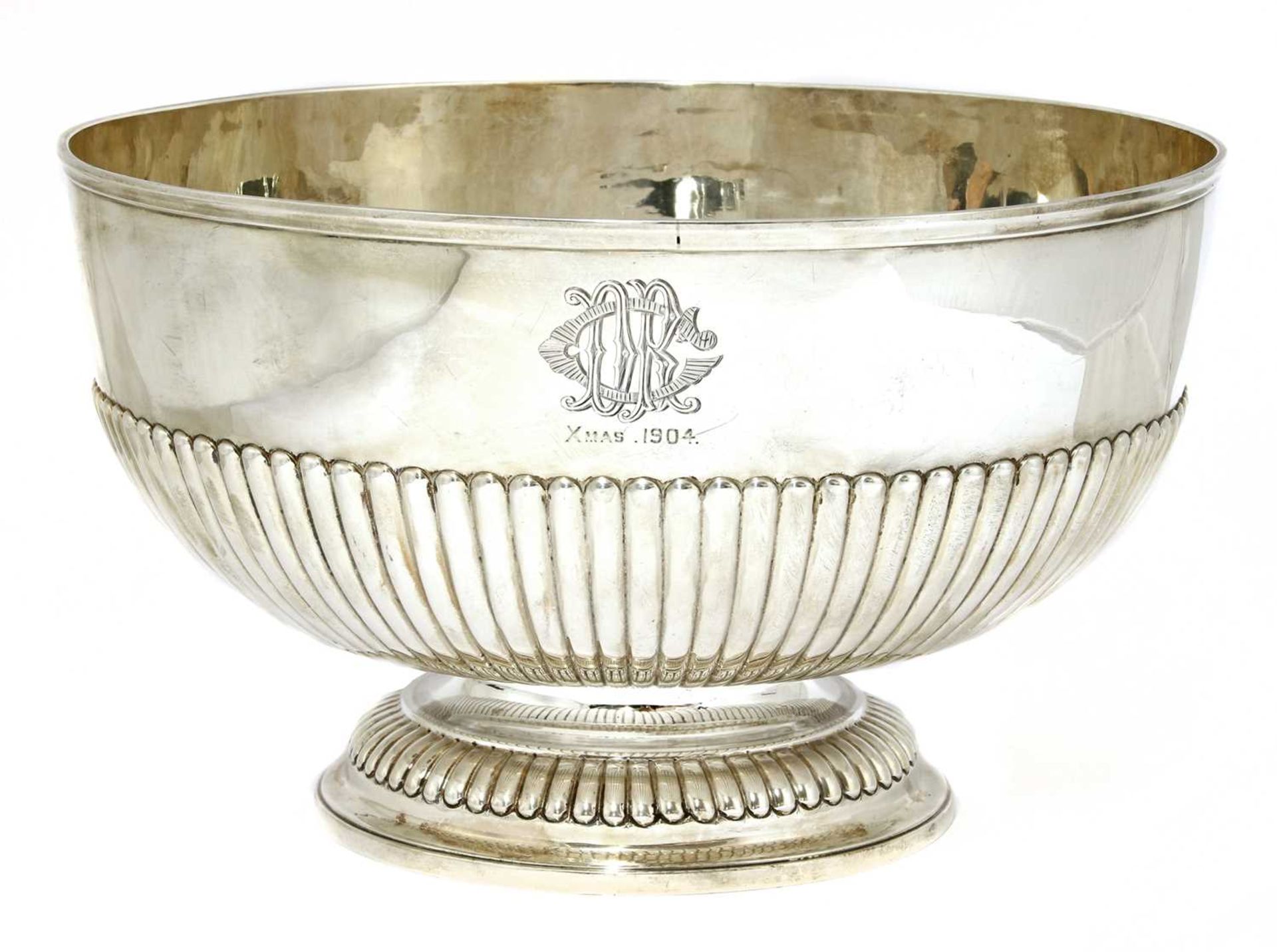 A Victorian silver rose bowl,