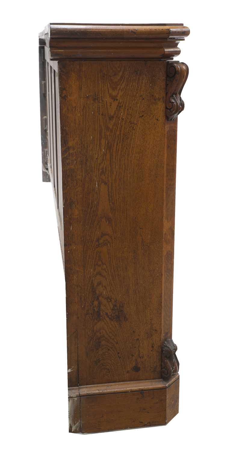 A Victorian oak dwarf bookcase, - Image 4 of 5