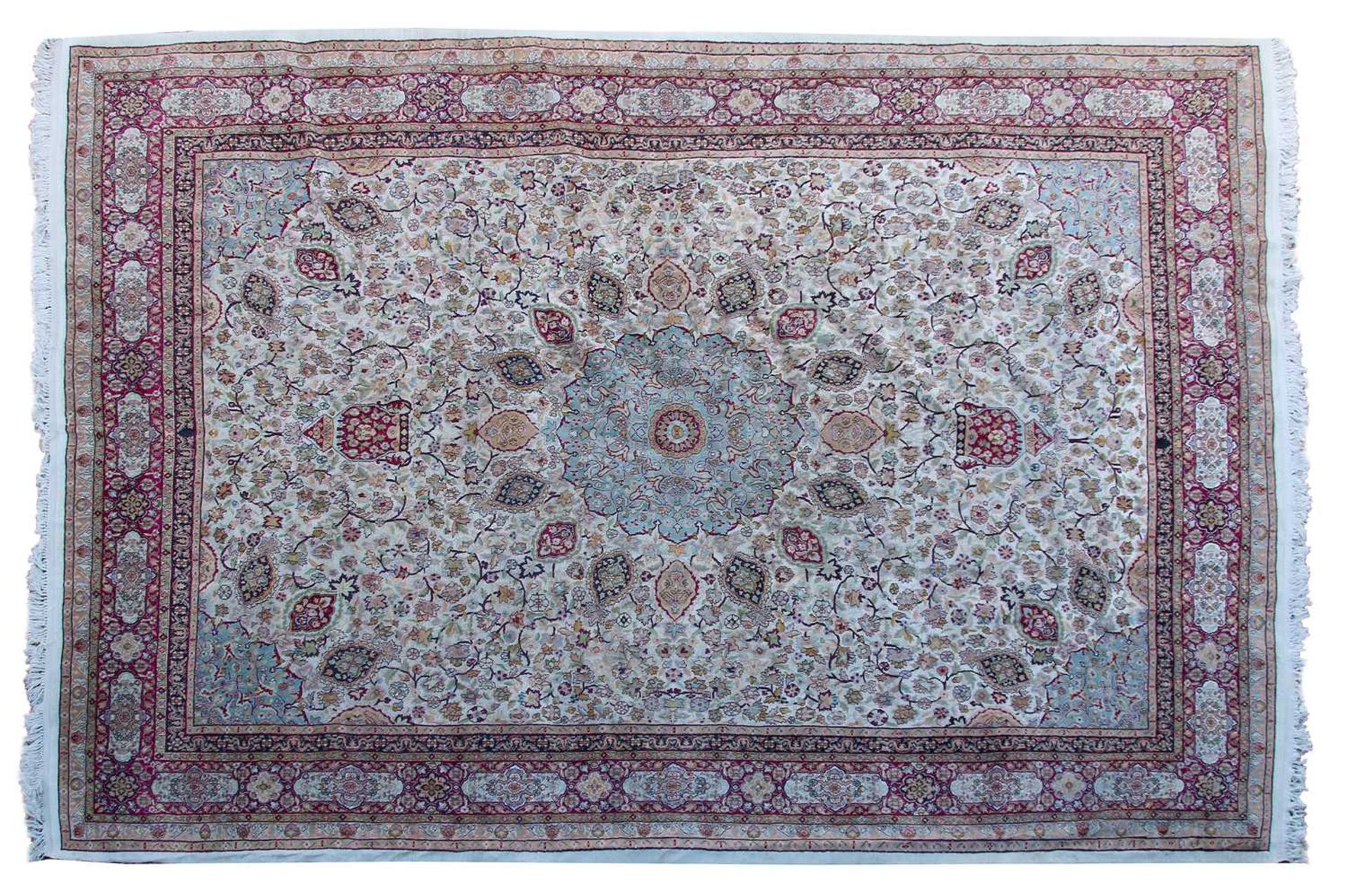 A wool and silk Isfahan rug