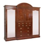 A mahogany compactum wardrobe,