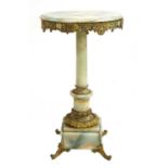 A French onyx lamp table/jardinière stand,
