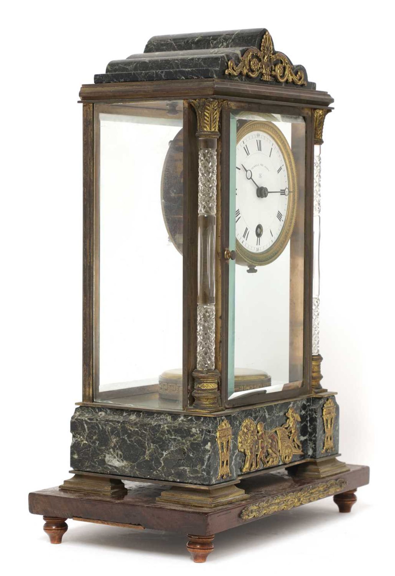 A French four-glass 'pendule jours' torsion clock, - Image 5 of 6