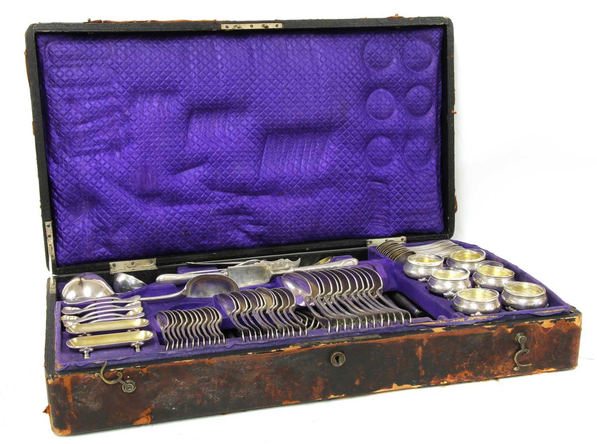 An Austrian silver cutlery set,