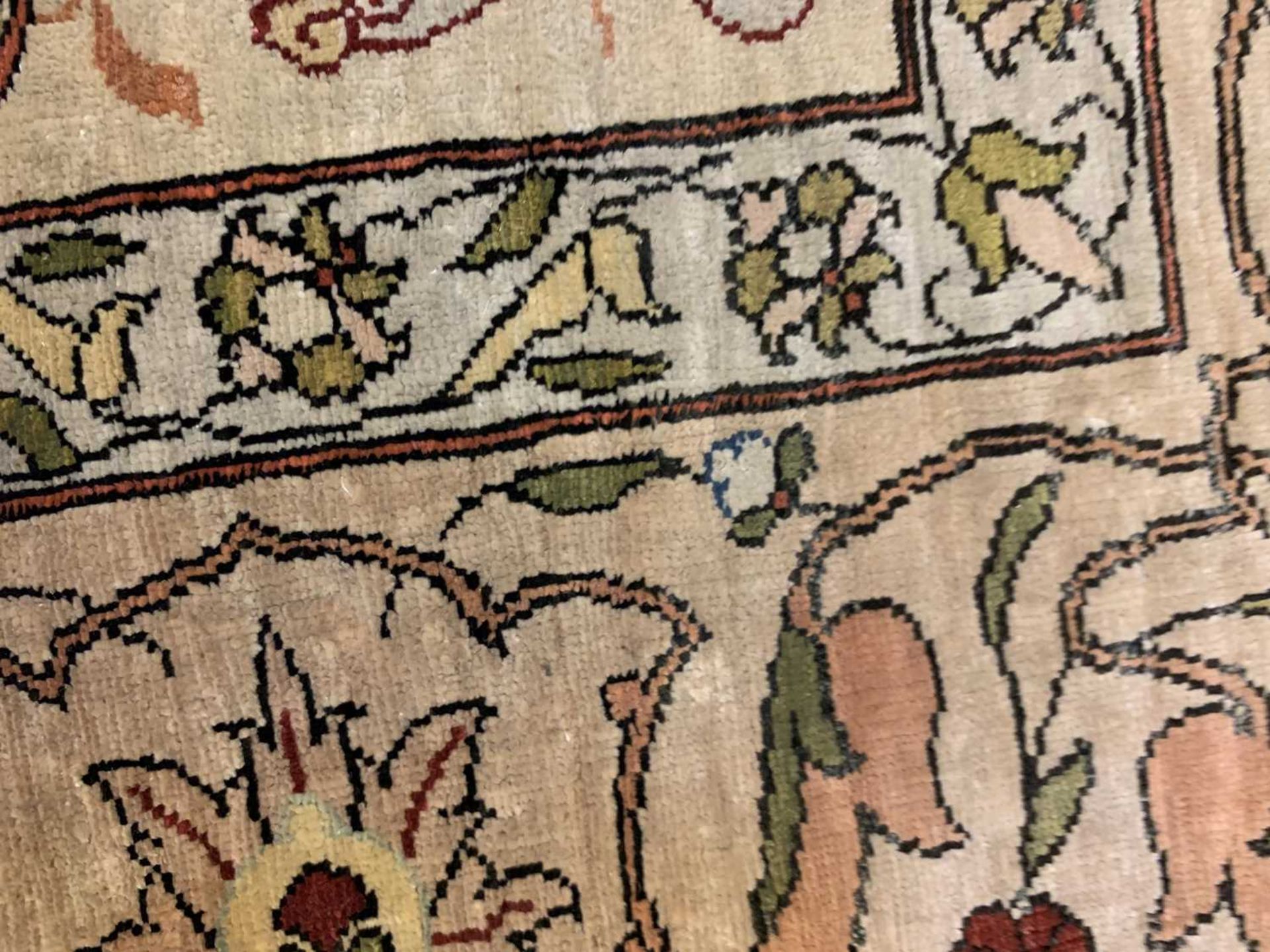 A Turkish silk Hereke rug, - Image 16 of 17