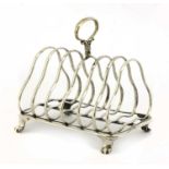 A Victorian six-division toast rack,