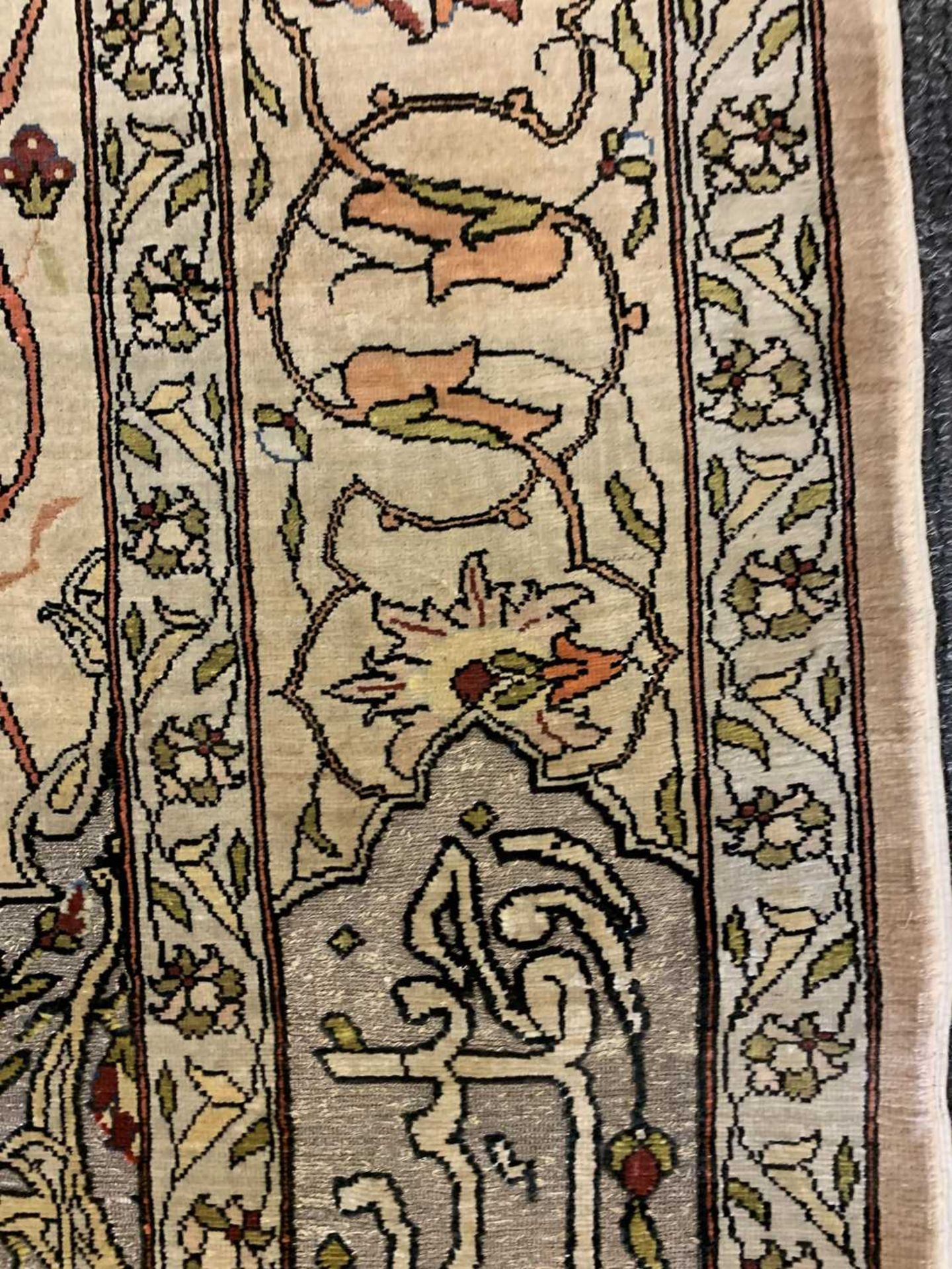 A Turkish silk Hereke rug, - Image 9 of 17