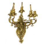 A bronze wall light,