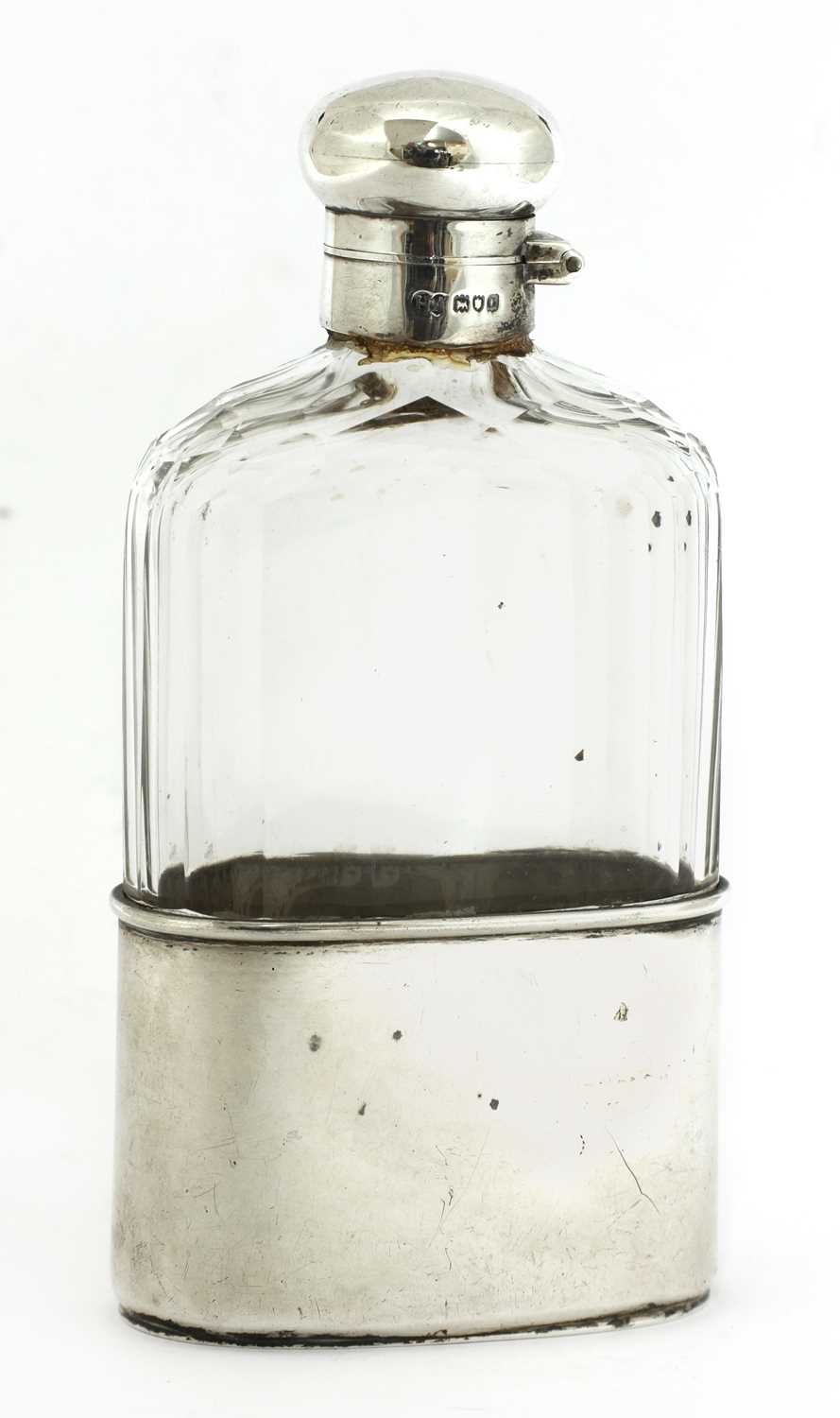 An Edwardian cut-glass and silver-mounted hip flask, - Image 5 of 21