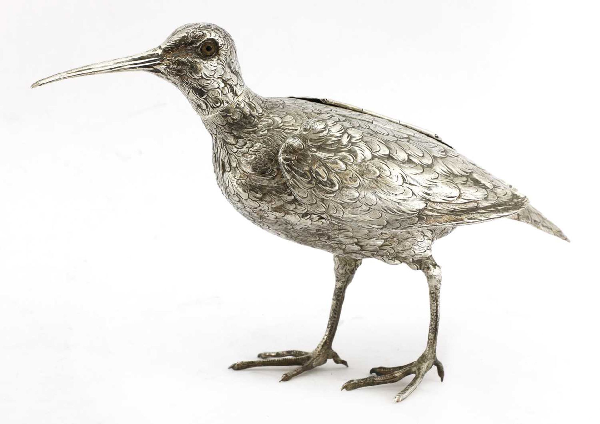 A Continental silver model of a jack snipe, - Bild 2 aus 6