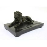 A bronze inkwell,