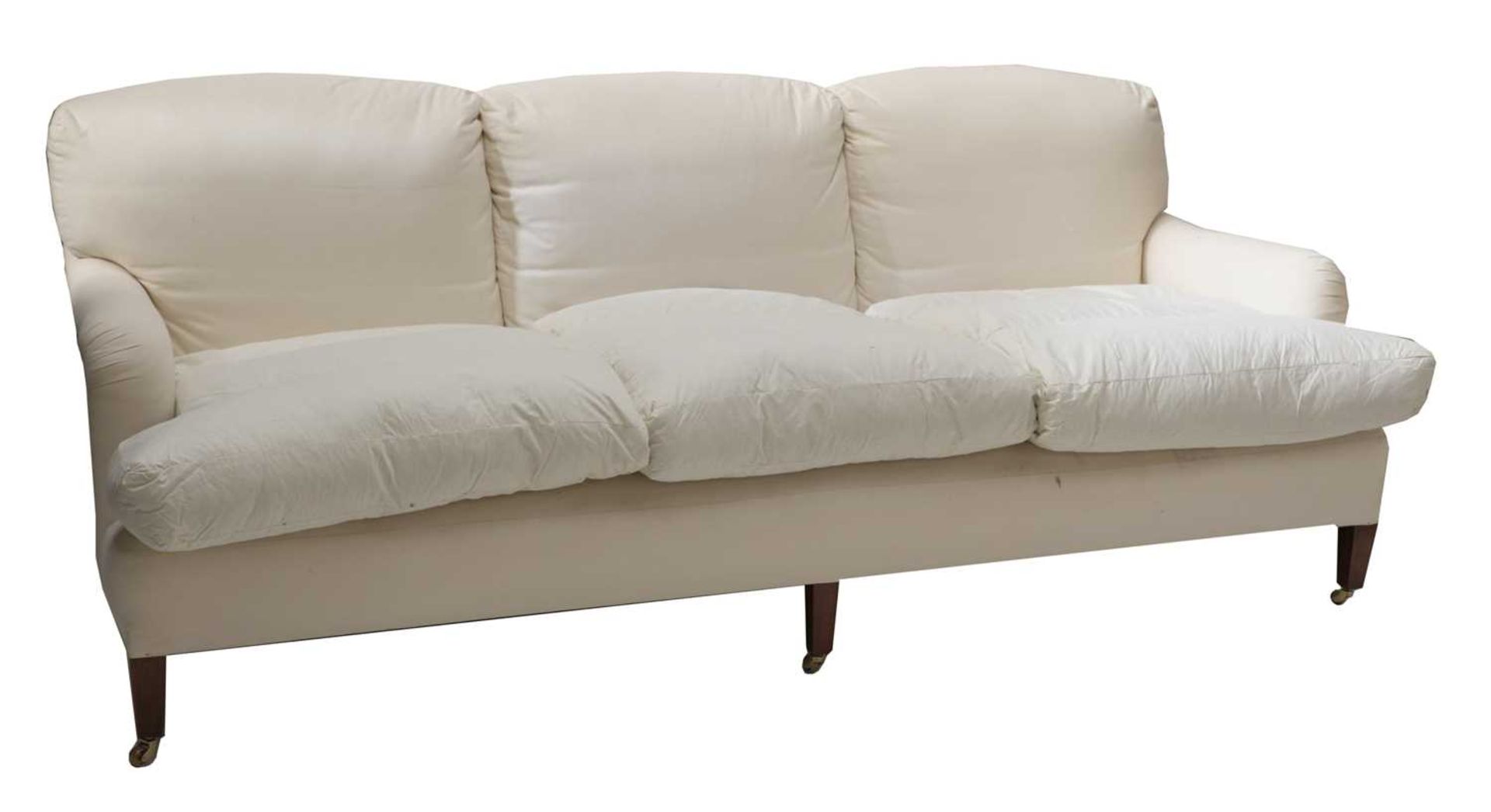 A pair of three seater sofas, - Image 5 of 7