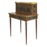 A Louis XVI-style tulipwood bonheur-du-jour,