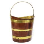 A Dutch mahogany peat bucket,