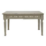 A neoclassical painted console table,